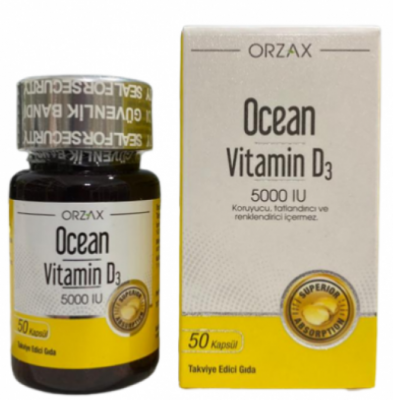 Витамин Д3 Ocean vitamin D3 5000 ME Orzax (50 капс)